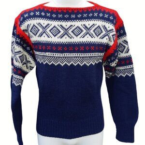 Marius Sports Handmade Norwegian Fair Isle Vintage Wool Pullover